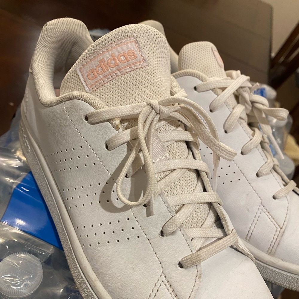 Adidas white sneakers